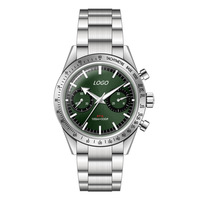Benutzerdefiniertes LOGO Mode Zweizeiger-Quarzuhr Perlenbewegung Leuchtend Multifunktional 39mm Zeiger Saphirglas 50m Wasserdicht