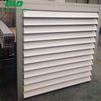 Système d'ombrage solaire aérodynamique Façade extérieure Panneau de persiennes en aluminium Porte