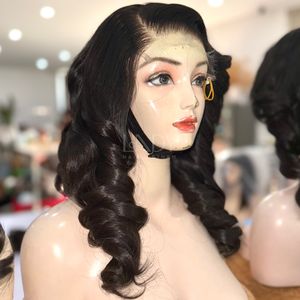 Perruque en cheveux humains vietnamiens 100% de qualité supérieure, cheveux bruts, perruque à dentelle frontale, perruques à dentelle frontale, cheveux ondulés - Product Image 5