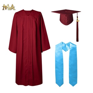 Uniforme escolar de alta calidad 2025 vestido de graduación negro y <span class=keywords><strong>gorra</strong></span> para graduación u otro color vestido de graduación y <span class=keywords><strong>gorra</strong></span> con borla - Product Image 4