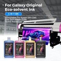 Encre éco-solvant Premium pour Galaxy, 1000 ml, ensemble CMYK, inodore, respectueuse de l'environnement, pour têtes d'impression Epson I3200 I1600 Xp600 Dx5 Dx7