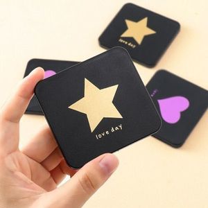Square Pocket Folding <b>Mirror</b> Black <b>Compact</b> Double Sided Portable Travel Makeup <b>Mirror</b> Custom Logo Plastic Case - Product Image 5