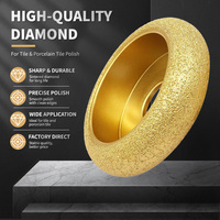 Meule diamantée de type colonne romaine 5~35mm pour rainurage de marbre, granit et pierre, outil de rainurage en arc pour meuleuse d'angle, réparation interne