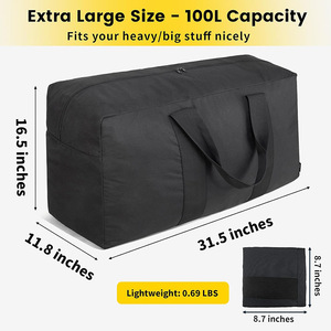 Sac de rangement pliable imperméable extra portable avec grande poignée pour le stockage de l'équipement masculin de nuit, sac de voyage - Product Image 2