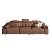 Ensemble de canapés multifonctionnels en cuir véritable de luxe moderne, 1, 2, 6, 7 places, canapé d'angle combiné en cuir, canapé en L de grande taille
