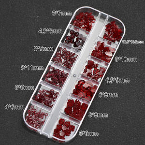 Caixa de Liga Metálica com 12 Compartimentos, Estilo Francês, para Pingentes de Unha, Joias, Mini Laço Borgonha 3D, Novo Ano Chinês, Tendência, Mais Vendido - Product Image 6