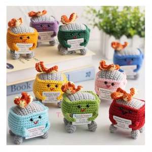 Juguetes de Peluche de Mono Tejidos a Crochet con Hilo de Algodón Orgánico para Bebés, Animales de Peluche Kawaii Hechos a Mano - Product Image 5