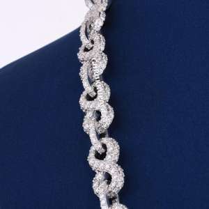 Grown Lab Created <b>Diamond</b> <b>Necklace</b> 925 Sterling <b>Silver</b> Luxury Chain for Wedding Gift - Product Image 2