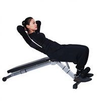Banc de musculation multifonctionnel pliable en acier réglable pour usage domestique, banc de musculation réglable, banc à haltères pliable
