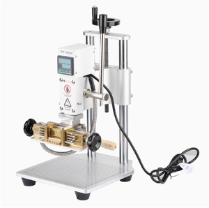 Machine de marquage à chaud personnalisable pour motifs sur feuille d'aluminium, pour le cuir, le bois, les portefeuilles, les étiquettes de bagages, avec moteur 220V, garantie 1 an - Product Image 1