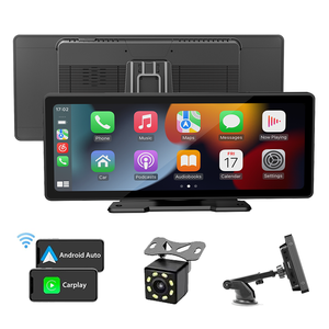 Reproductor MP5 Universal Portátil para Coche de 10.26 Pulgadas con CarPlay Inalámbrico, Android Auto, MirrorLink, Radio y Monitor de Pantalla Táctil - Product Image 1