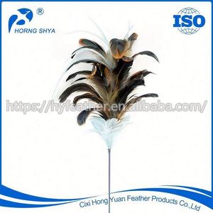 Fleur décorative artificielle fil de paon tige plume Floral Pick pour arrangement floral maison mariage fête Vase décor de vacances - Product Image 2