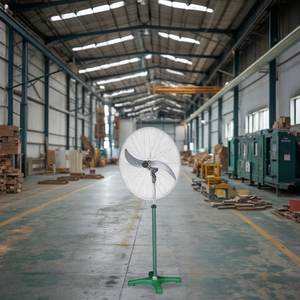 20-Inch Economical <b>Silver</b> Mesh Industrial Floor <b>Fan</b> Green Cross Bottom 2 Aluminum Leaves Pedestal for Outdoor Use Industrial <b>Fan</b> - Product Image 6