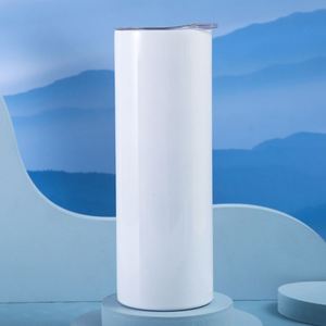 Gobelet isotherme en acier inoxydable de 20 oz, droit et fin, avec revêtement pailleté, pour sublimation, avec couvercle - Product Image 4