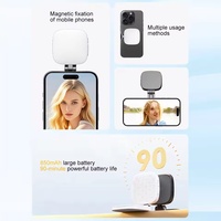 Mini Lampe Vidéo LED Portable 6500K pour Photographie, Éclairage de Remplissage pour Téléphone Portable, Selfie et Streaming en Direct, avec 3 Supports Griffe Froide pour Vlog
