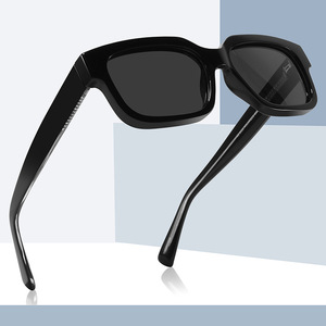 Nuevas gafas de sol polarizadas con montura cuadrada TR90 de estilo europeo, protección UV400 para mujer, a la moda, para viajes y conducción, color negro - Product Image 5