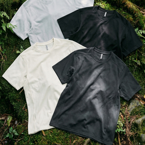 T-shirt à col croisé en mélange de coton et de fibres de bambou, été 2026, respirant, séchage rapide, pour course en extérieur et fitness, manches courtes - Product Image 1