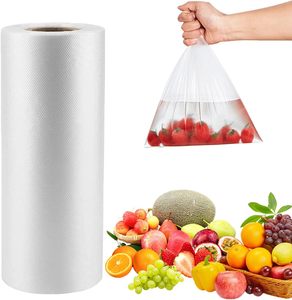 Bolsas de Plástico Transparente para Enrollar Productos, Bolsas Planas para Almacenar Alimentos, Frutas, Verduras, Pan, Alimentos para Bebés y Empaque de Bocadillos - Product Image 1