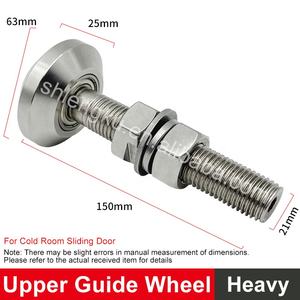 ล้อแขวนรางนำทางด้านบนสำหรับห้องเย็นสแตนเลส ล้อเลื่อนประตูแบบแขวน - Product Image 4