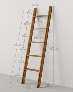 VASAGLE-Estante <span class=keywords><strong>de</strong></span> escalera decorativo <span class=keywords><strong>para</strong></span> manta <span class=keywords><strong>de</strong></span> <span class=keywords><strong>madera</strong></span>, edredón <span class=keywords><strong>de</strong></span> toalla, estantes <span class=keywords><strong>de</strong></span> escalera <span class=keywords><strong>de</strong></span> pared - Product Image 5
