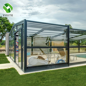 Véranda de toit autoportante en aluminium solide toute l'année Véranda préfabriquée Porche en verre Maison d'hiver Jardin toutes saisons Stores Volets - Product Image 1