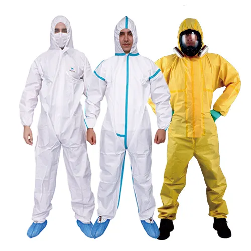 Ce ISO chứng nhận dùng một lần microporous loại 4/5/6 Coverall mui xe an toàn không thấm nước bảo vệ PPE yếm kháng hóa chất