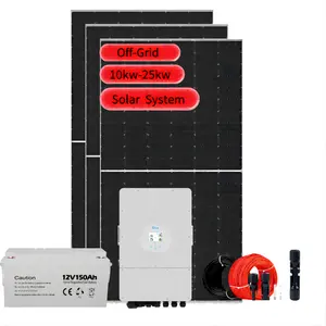 家用离网全套10KW家用太阳能系统全套5KW 8KW 10 KW太阳能5KW太阳能电池板系统