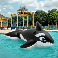 Jouet aquatique gonflable pour adultes en forme de requin, dauphin et baleine noire, en PVC, capacité inférieure à 100 kg
