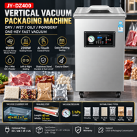 Nouvelle machine de mise sous vide verticale sèche et humide en acier inoxydable avec écran tactile 900W, longueur de scellage 40cm et impression de date