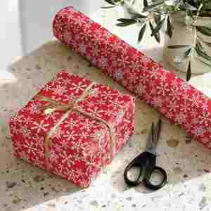 Mini <b>Roll</b> Crimson Red Gift <b>Wrapping</b> <b>Paper</b> 80gsm Solid Color for Corporate Gift Box Packaging - Product Image 4