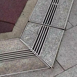 Système de drainage en béton polymère de type U, canal de drainage d'eau extérieur, drain linéaire en acier inoxydable anti-corrosion avec couvercle - Product Image 3