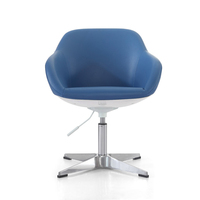 Chaise de salon moderne en cuir, siège pivotant à 360 °, bras réglable en hauteur, base en aluminium, fauteuil simple, nouveau