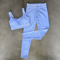 Ensemble de yoga sans couture pour femme, tenue de sport 2 pièces, soutien-gorge de sport et leggings, vêtements de sport personnalisables avec logo