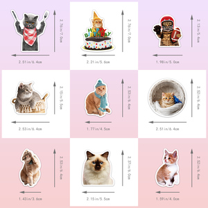 50 Pezzi <span class=keywords><strong>Adesivi</strong></span> <span class=keywords><strong>Murali</strong></span> Realistici di <span class=keywords><strong>Gatti</strong></span> in Vinile per Camere, Negozi di Animali, Decorazione di Finestre in Vetro - Product Image 3