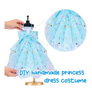 Kit de couture DIY unisexe, mannequin en plastique moulé sous pression, gabarits en tissu, ciseaux, aiguilles, marqueurs, rubans, garnitures, fleurs, nœuds, rangement - Product Image 5