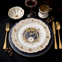 Ensemble de couverts de luxe en acier inoxydable doré pour restaurant, 24 pièces avec boîte cadeau, cuillère, fourchette, couteau, ensemble de couverts pour la maison, mariage