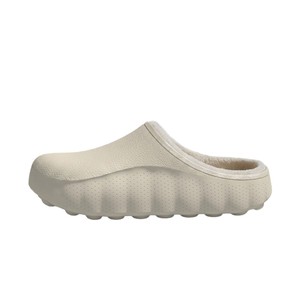 Morning Glory Leather Textured Fleece Lined Warm <b>Slippers</b> For Men And Women Flat Heel Rubber Outsole Daily Use - Product Image 5