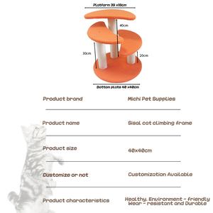 MICHI Luxury <strong>Large</strong> <strong>Cat</strong> Nest Jumping <strong>Platform</strong> Scratching Board Sustainable Wood and Plush <strong>Cat</strong> Toy Climber Carton Packed <strong>Cat</strong> <strong>Tree</strong> - Product Image 5