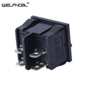 Welfnobl สวิตช์โยก<span class=keywords><strong>3</strong></span>ตำแหน่ง20A แผง250V 15A 125V DPDT DPST สวิตช์เปิดปิด TUV <span class=keywords><strong>4</strong></span> PIN Black T85 - Product Image 2
