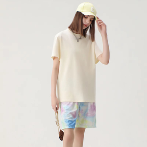 เสื้อยืดผู้หญิงคุณภาพสูง ผ้าฝ้าย 100% น่ารัก ทรงหลวม พิมพ์ลายโลโก้ เสื้อซัมเมอร์สั่งทำได้ ขายส่ง - Product Image 2