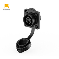 Connecteur d'alimentation DC femelle à 4 broches étanche LED mâle femelle 10A Boîtier en nylon Forme circulaire