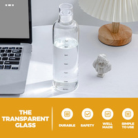 Bouteille en verre à lait réutilisable sans BPA avec logo personnalisé 500 ml 650 ml, verre borosilicate, vaisselle à boire avec couvercle, bouteille d'eau en verre
