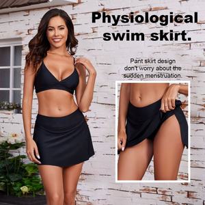 Venta caliente niñas Maillot De Bain Menstruel Bikini falda una pieza alta elasticidad secado rápido a prueba de fugas traje De baño Menstrual - Product Image 2