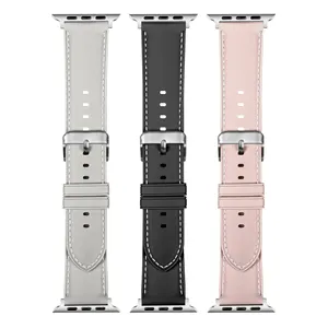 CM TPU texturizado Watch Band Para Apple Watch 38mm 42mm, TPU Bracelet Belt Strap para iWatch Series 7 6 5 se