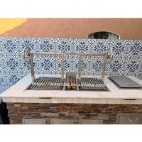 Barbecue argentin en acier inoxydable avec brasero