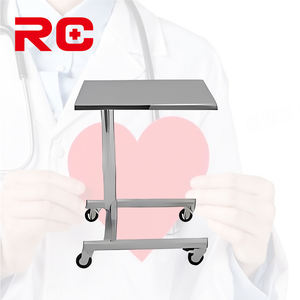 โต๊ะเครื่องมือผ่าตัดปรับระดับได้พร้อมขาตั้งสปริงแก๊สสแตนเลสแบบนิวเมติก ราคาโรงงาน หมุนได้ 360 องศาแบบเงียบ °   ล้อเลื่อน - Product Image 1