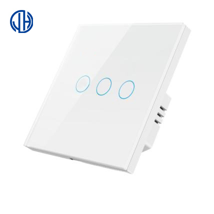 86*86mm Smart Home Wall Light Switches Alexa 110v-240v WiFi Remote Control Glass Switch for Household  Products 2.4GHz Wireless