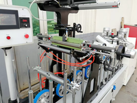 Machine de laminage automatique de profilés CNC PUR 350 mm, équipement de recouvrement de film pour cadres de portes en PVC/MDF avec colle thermofusible PUR