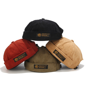 <span class=keywords><strong>Gorra</strong></span> de pana retro sin visera para <span class=keywords><strong>hombre</strong></span> y mujer, estilo marinero, personalizada para otoño e invierno - Product Image 2