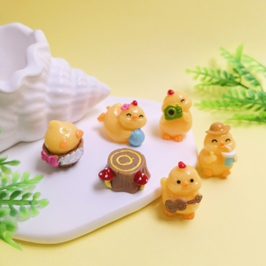 100 Piezas <span class=keywords><strong>de</strong></span> Patitos Amarillos en Miniatura 3D, Adornos <span class=keywords><strong>de</strong></span> Resina para Casa <span class=keywords><strong>de</strong></span> Muñecas, Manualidades DIY para Decoración del Hogar - Product Image 2